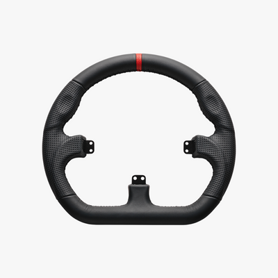 D型 ブラック レザー ステアリング Closed D Black Leather Rim - dele.io