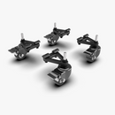 Trak Racer Universal Caster Wheels with Brake & Mounting Brackets - DELENordic.com Trak Racer Universal Caster Wheels with Brake & Mounting Brackets