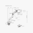 Alterzone Arm Momentum Heavy-duty Single Monitor Arm With USB-A/USB-C Ports, Space Gray Alterzone Arm Momentum Heavy-duty Single monitorarm, rymdgrå
