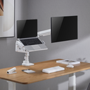 Alterzone Arm Luxe Heavy-duty Single Monitor Arm with Laptop Tray, White Alterzone Arm Luxe Heavy-duty Single monitorarm med laptopbricka, vit