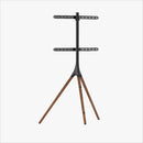 Alterzone Trio Easel TV Floor Stand for 45"-65" TVs, Walnut - DELENordic.com Alterzone Trio golvstativ för 45