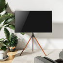 Alterzone Trio Easel TV Floor Stand for 45"-65" TVs, Walnut - DELENordic.com Alterzone Trio golvstativ för 45