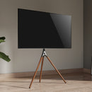 Alterzone Trio Easel TV Floor Stand for 45"-65" TVs, Walnut - DELENordic.com Alterzone Trio golvstativ för 45
