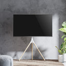 Alterzone Trio Easel TV Floor Stand for 45"-65" TVs, White - DELENordic.com Alterzone Trio TV-lattiajalusta 45