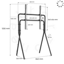 Alterzone Steel TV Floor Stand for 49"-70" TVs, Black - DELENordic.com Alterzone Steel golvstativ för 49