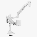 Alterzone Arm Luxe Heavy-duty Duo Monitor Arm, White - DELENordic.com Alterzone Arm Luxe Heavy-duty Duo Monitor Arm, White