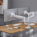 Alterzone Arm Luxe Heavy-duty Duo Monitor Arm, White - DELENordic.com Alterzone Arm Luxe Heavy-duty Duo Monitor Arm, White