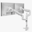 Alterzone Arm Luxe Heavy-duty Duo Monitor Arm, White - DELENordic.com Alterzone Arm Luxe Heavy-duty Duo Monitor Arm, White