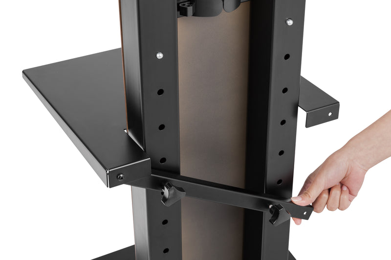 Alterzone Slim 7s TV Floor Stand with Shelf for 37"-70" TVs, Walnut - DELENordic.com Alterzone Slim 7s TV Floor Stand with Shelf for 37