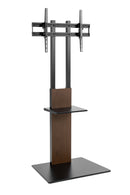 Alterzone Slim 7s TV Floor Stand with Shelf for 37"-70" TVs, Walnut - DELENordic.com Alterzone Slim 7s golvstativ med hylla för 37