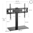 Alterzone Slim 7g Compact TV Stand with Glass Base for 37"-70" TVs, Black - DELENordic.com Alterzone Slim 7g Compact stativ med glasbas för 37