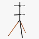 Alterzone Trio Lite Easel TV Floor Stand, Black & Walnut - DELENordic.com Alterzone Trio Lite Easel TV Floor Stand, Black & Walnut