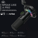 Fifine x DELE K658 USB Dynamic RGB Microphone Bundle for Gaming and Streaming - DELENordic.com Fifine K658 USB Dynamic RGB Microphone
