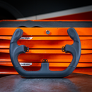 C型 ブラック レザー ステアリング Black Leather Rim - dele.io Asetek Open D Black Leather Rim