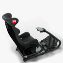 Trak Racer RS6 MACH 6 Black Racing Simulator and GT Style Fiberglass Seat - DELENordic.com Trak Racer RS6 Racing Cockpit with GT Style Fixed Fiberglass Seat